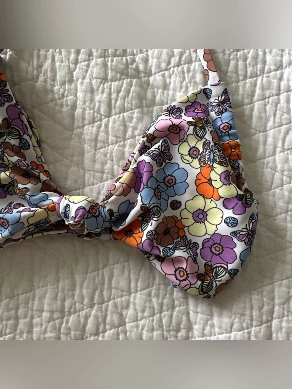 Floral bikini top